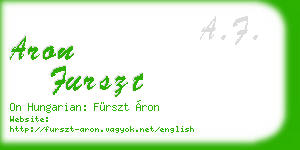aron furszt business card